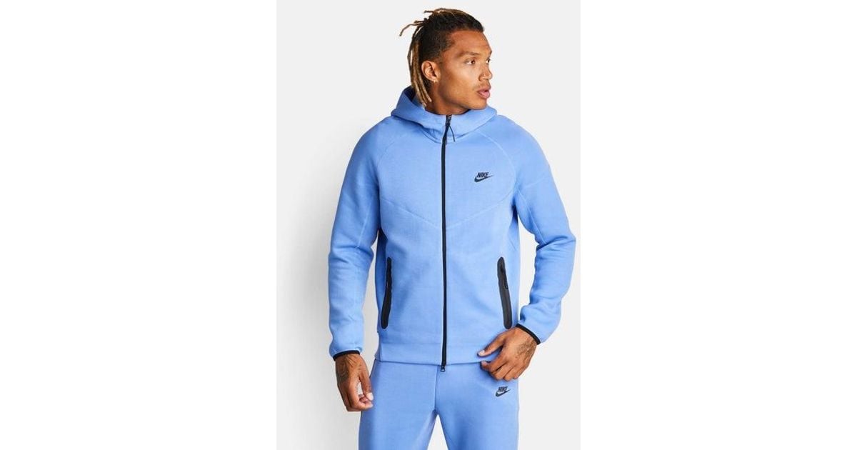 nike tech fleece windrunner hoodie blue