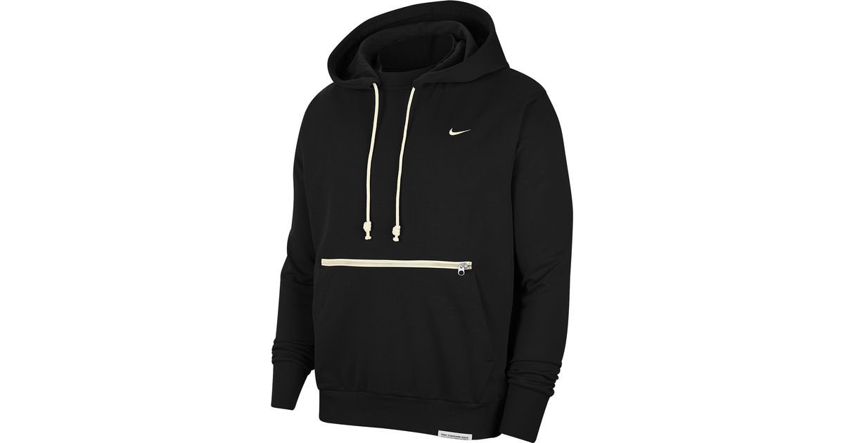 Nike Fleece Standard Issue Hoodie in Black/Pale Ivory (Black) for Men - Lyst
