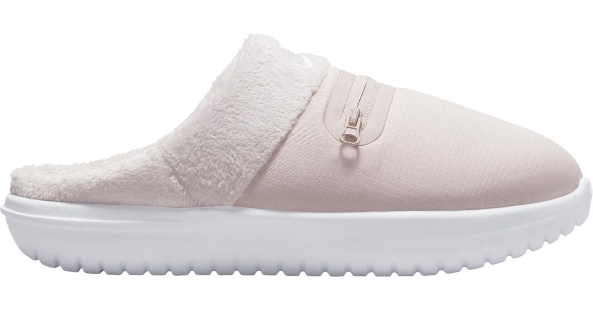 Nike Fleece Burrow Slippers - Shoes in White - Lyst