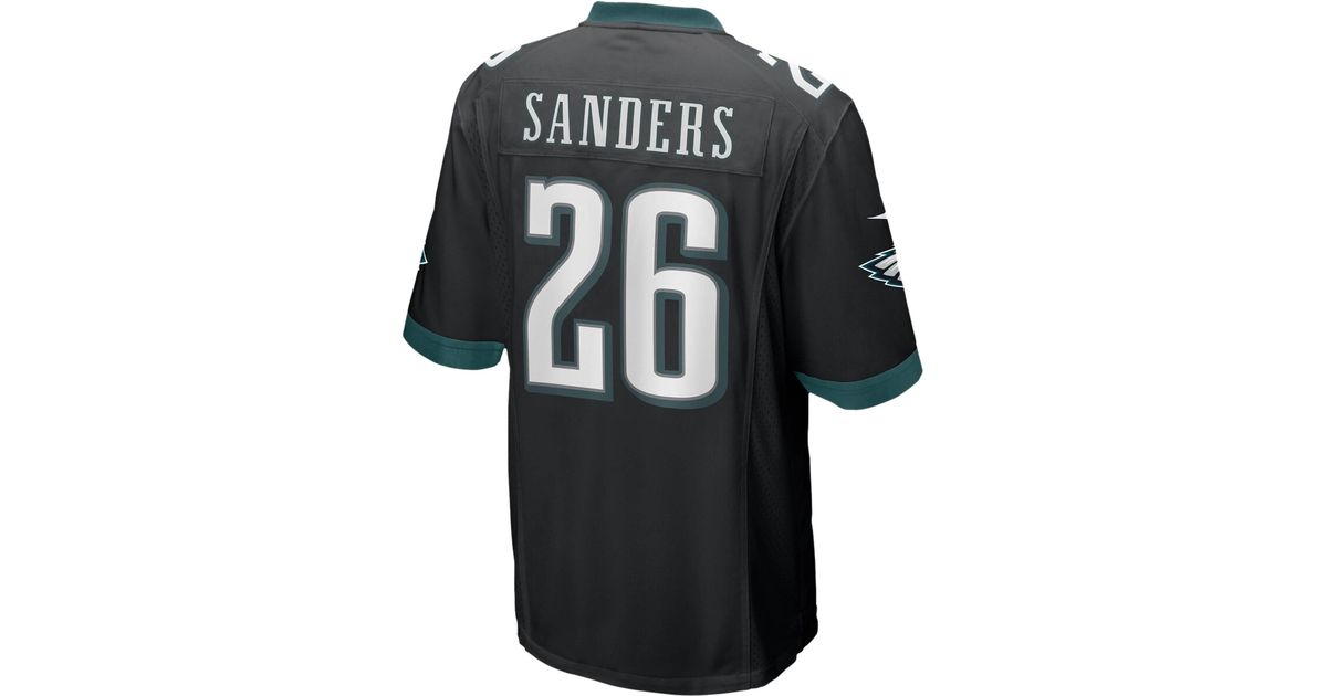 Nike Satin Miles Sanders Eagles Game Day Jersey In Black Black Black For Men Lyst