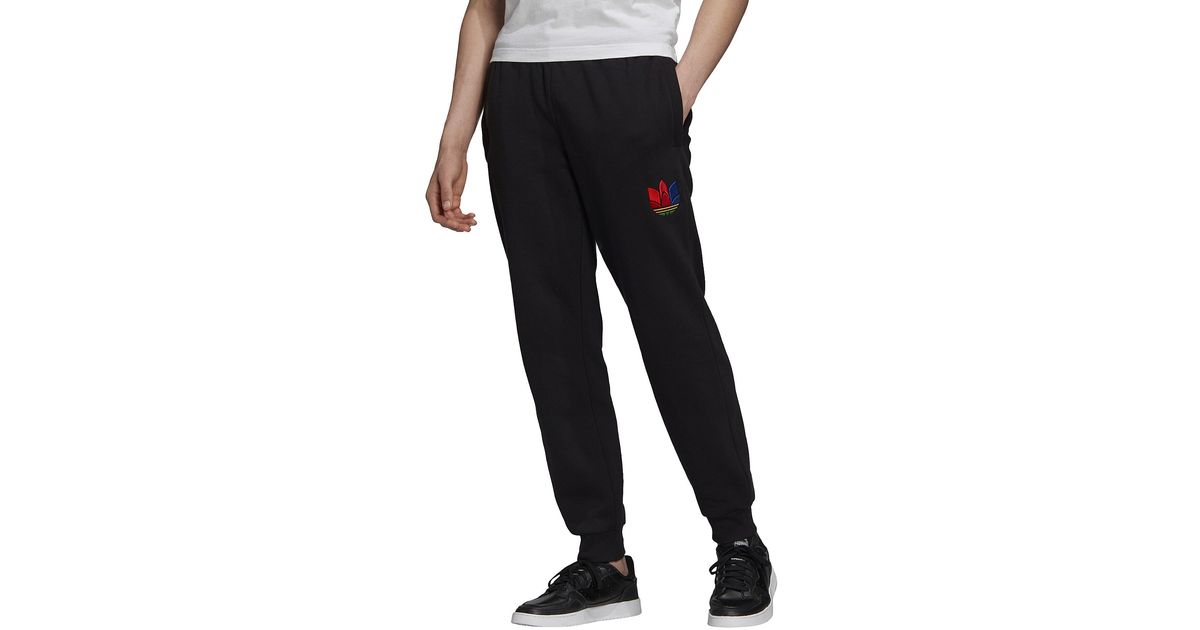 3d trefoil graphic sweatpants