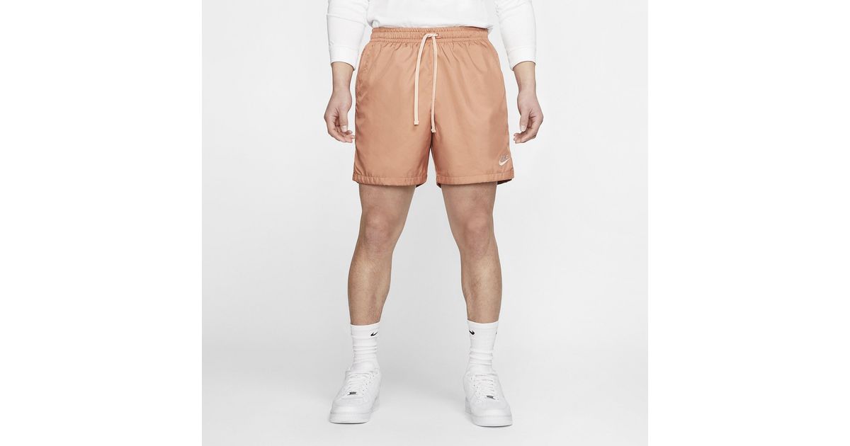nike colour block woven shorts in pink