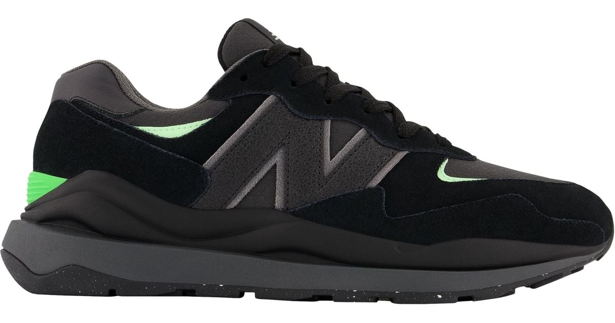 New Balance Suede 5740 V1 - Running Shoes in Black/Green (Black) for