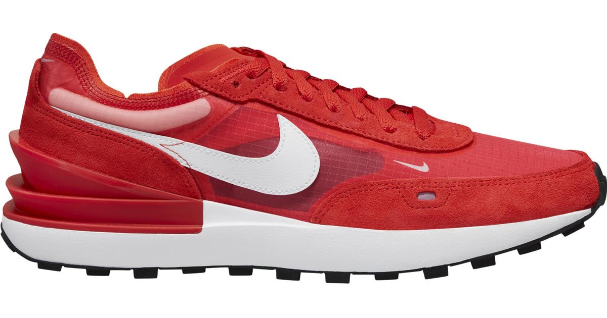 Nike Rubber Waffle One Se Running Shoes in Red/White (Red) for Men Lyst