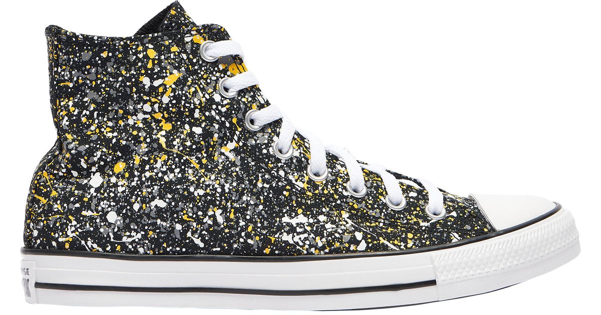 Converse Canvas Chuck Taylor All Star Hi Paint Splatter Shoes in Black for Men Lyst