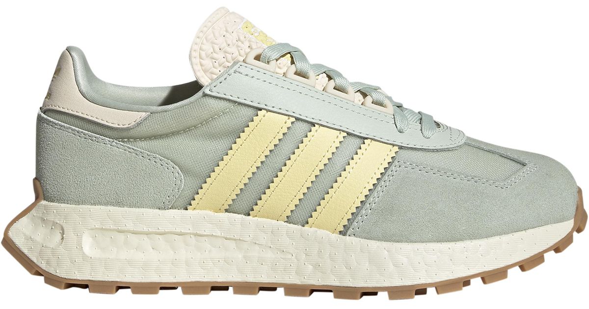 Adidas Women's Retropy E5 Running Shoe In Linen Yellow/Ecru At