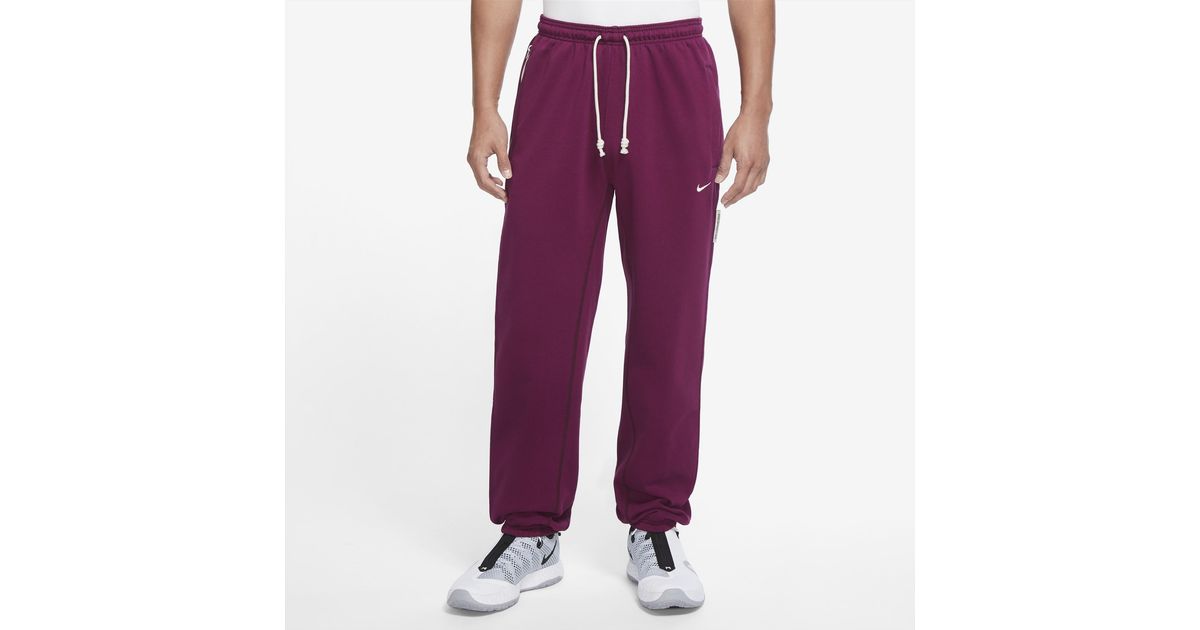 Nike Fleece Standard Issue Pants in Purple for Men Lyst