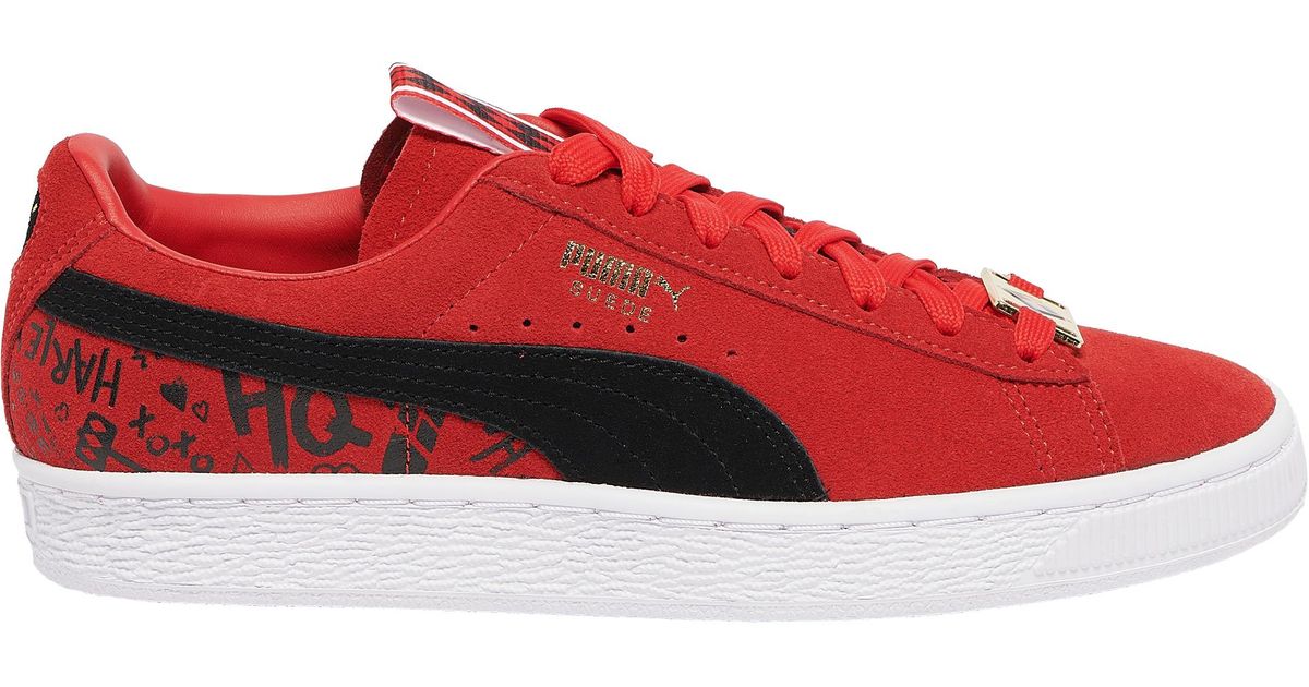 PUMA X Dc Harley Quinn Suede - Running Shoes in Red/Black (Red) | Lyst