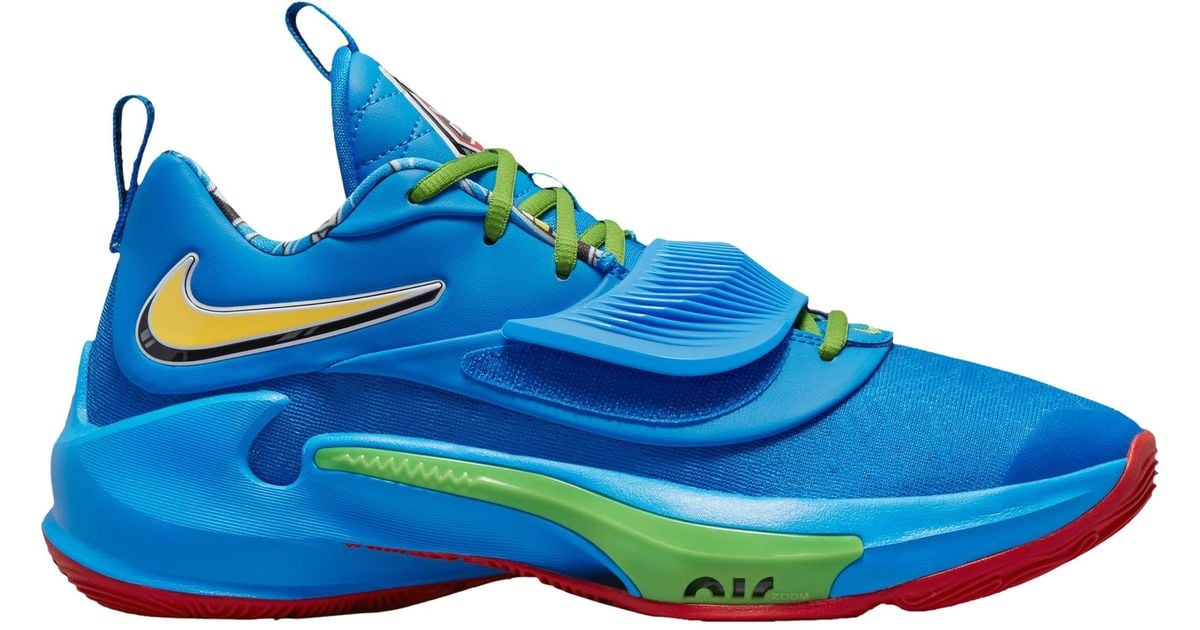 Nike Rubber Zoom Freak 3 - Basketball Shoes in Blue/Black/White (Blue ...