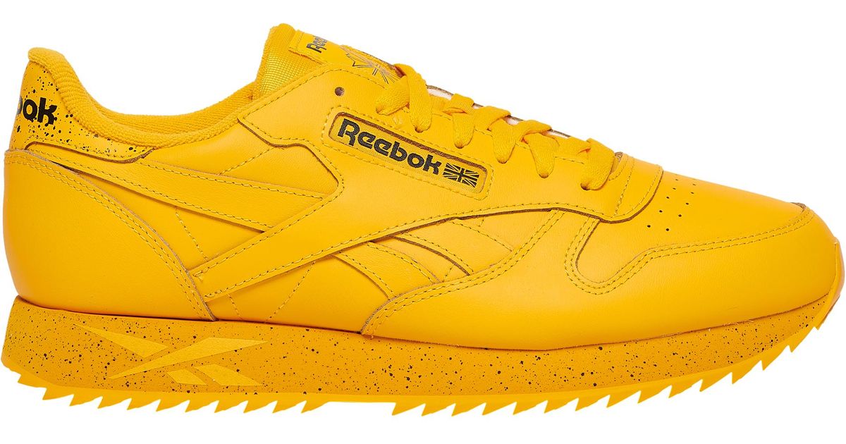 reebok mens yellow shoes