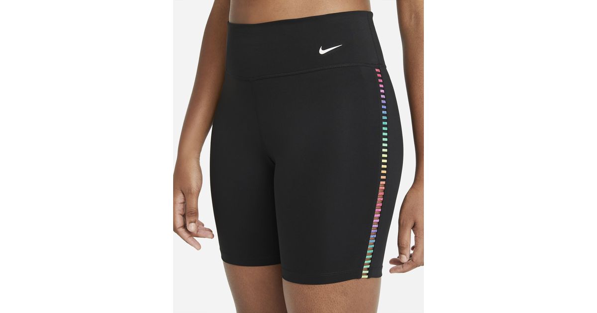 Nike One Rainbow Ladder Shorts in Black - Lyst