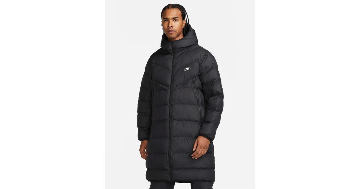 Nike Storm-fit Windrunner Long Parka Jacket in Black for Men | Lyst
