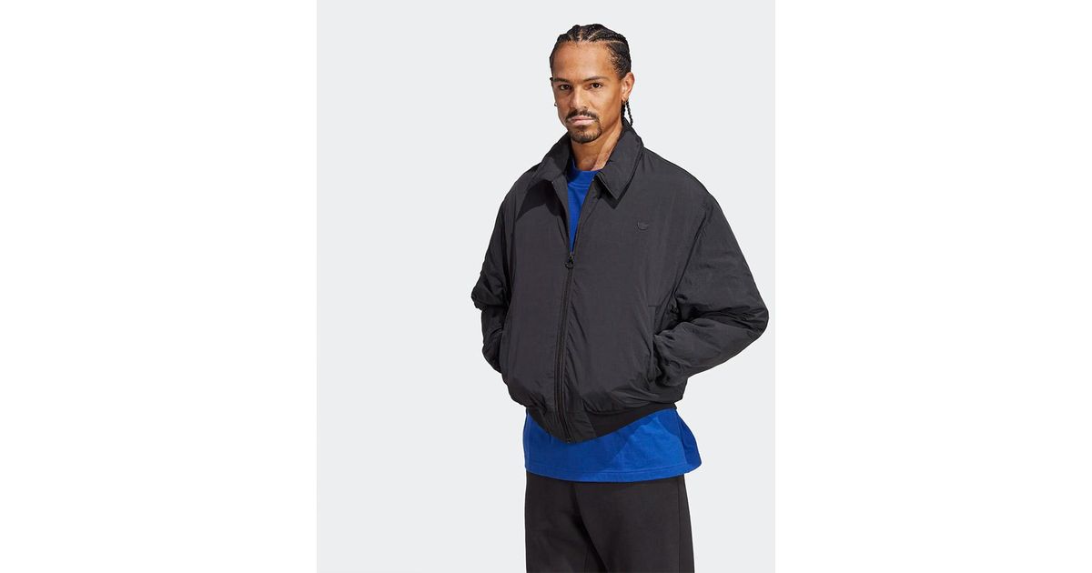 adidas Premium Essentials Crinkle Nylon Jacket in Blue for Men Lyst