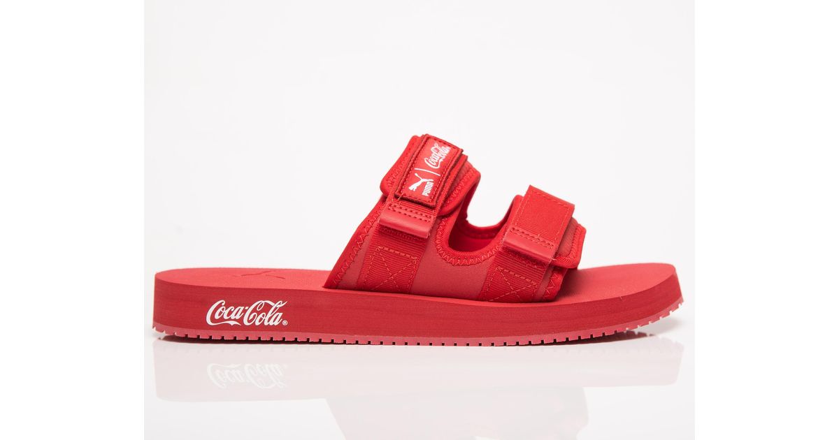 PUMA X Coca-cola Wilo Sandals in Red | Lyst