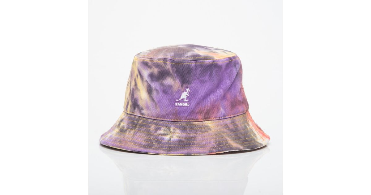 Kangol Tie Dye Bucket Cap in Purple for 