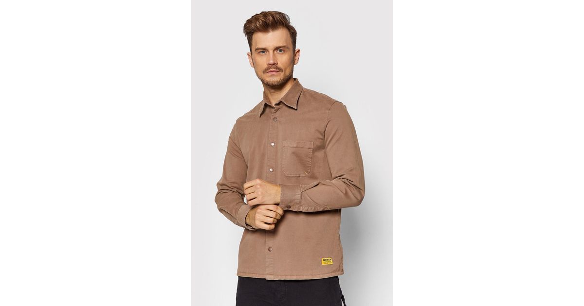 Caterpillar Ls Lifestyle Shirt in Brown 