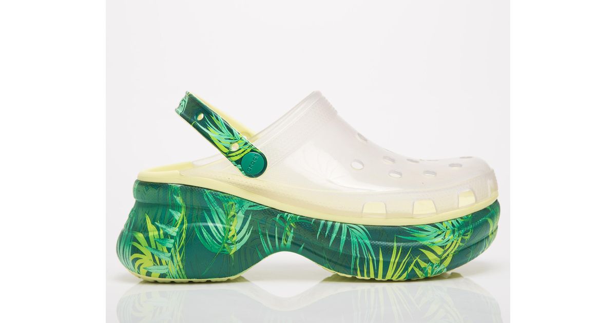 crocs classic bae translucent tropical clog