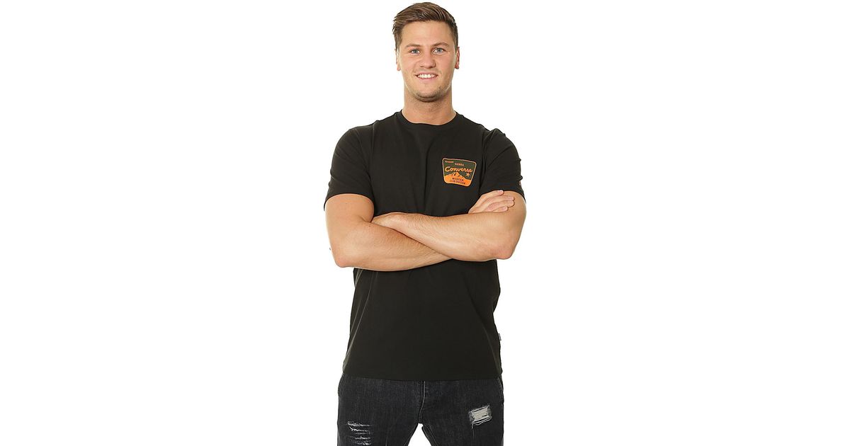 Converse Mountain Club Short Sleeve T-shirt in Black for Men | Lyst