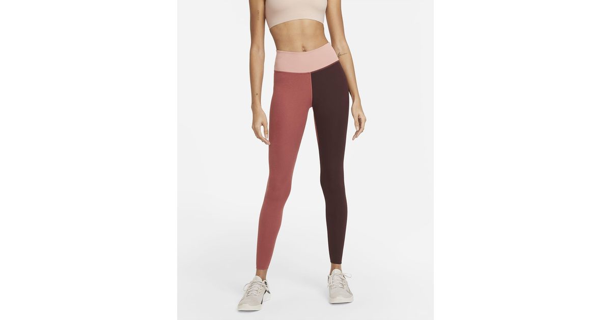 Nike One Luxe Mid-rise Ribbed Leggings | Lyst