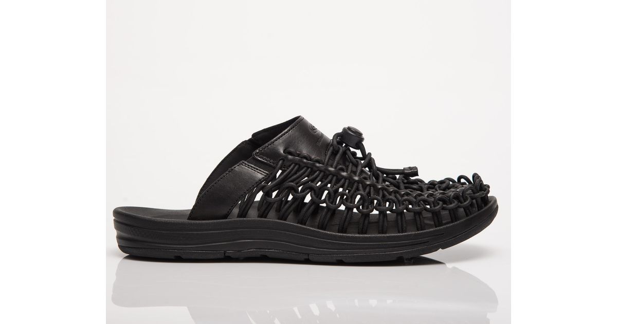men's uneek premium leather slide