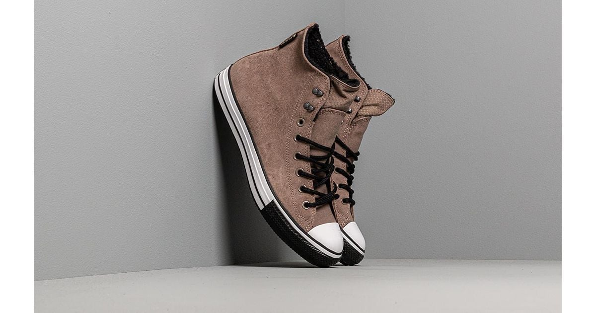 stap in plotseling passend Converse Chuck Taylor All Star Winter Waterproof Mason Taupe/ White/ Black  in Brown | Lyst