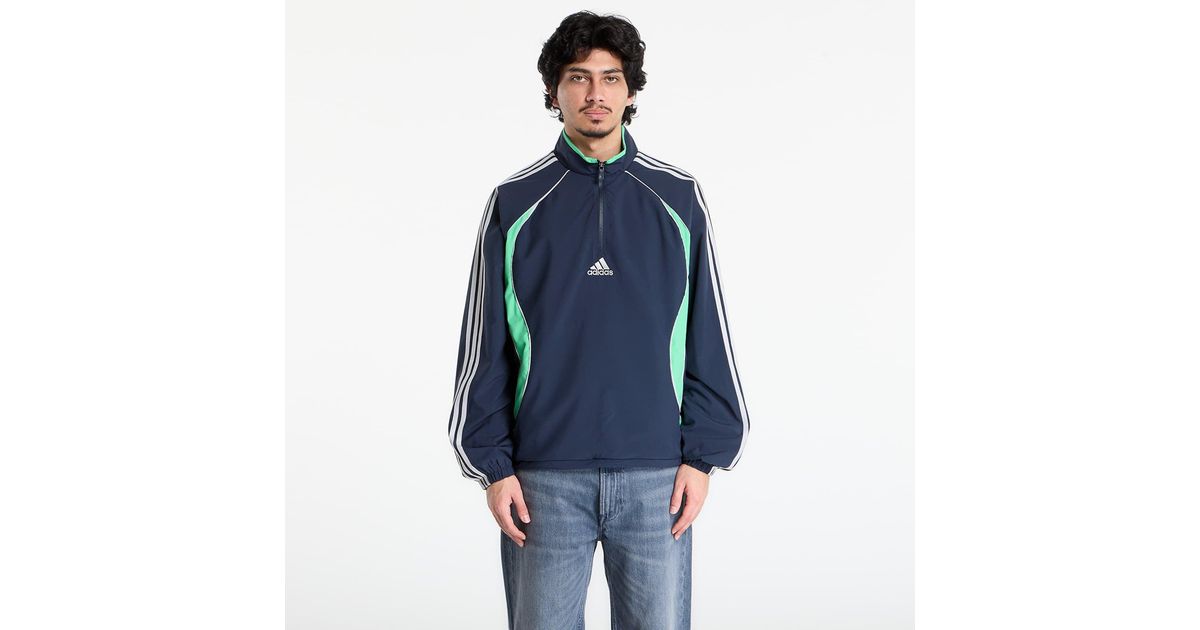 Adidas Originals Men's Blue Winter Sherpa Fleece 1/2 Zip Sweatshirt