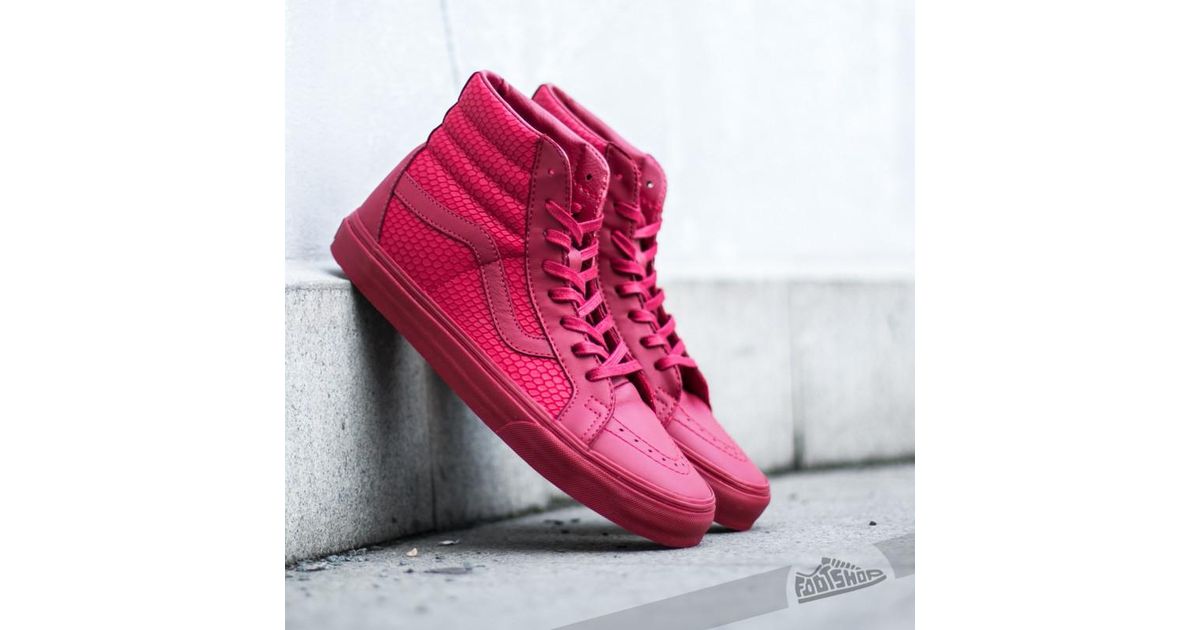 Vans Sk8 Hi Reissue Snake Leather Chili Pepper In Pink Lyst - Vans Sk8 Hi Reissue Snake Leather Black Vans Sk8 Hi Reissue Snake Leather Chili Pepper In Pink Lyst - Vans Sk8 Hi Reissue Snake Leather Black