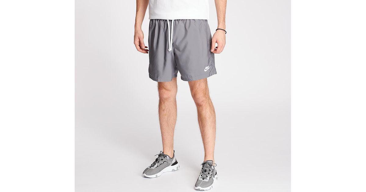 Nike Sportswear Ce Woven Flow Shorts Smoke Grey/ White in Gray for Men |  Lyst