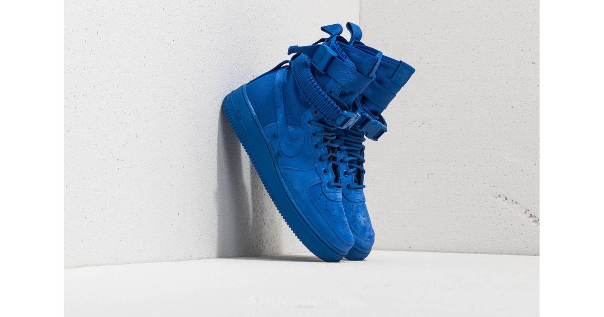 nike sf air force 1 blue suede