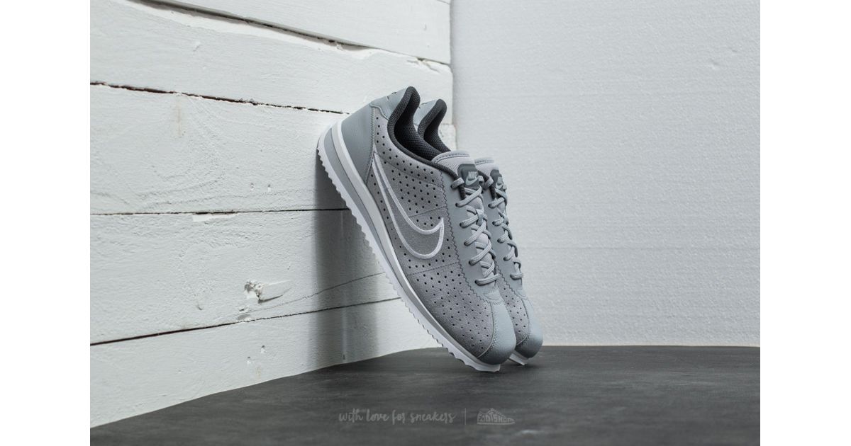 nike cortez white grey