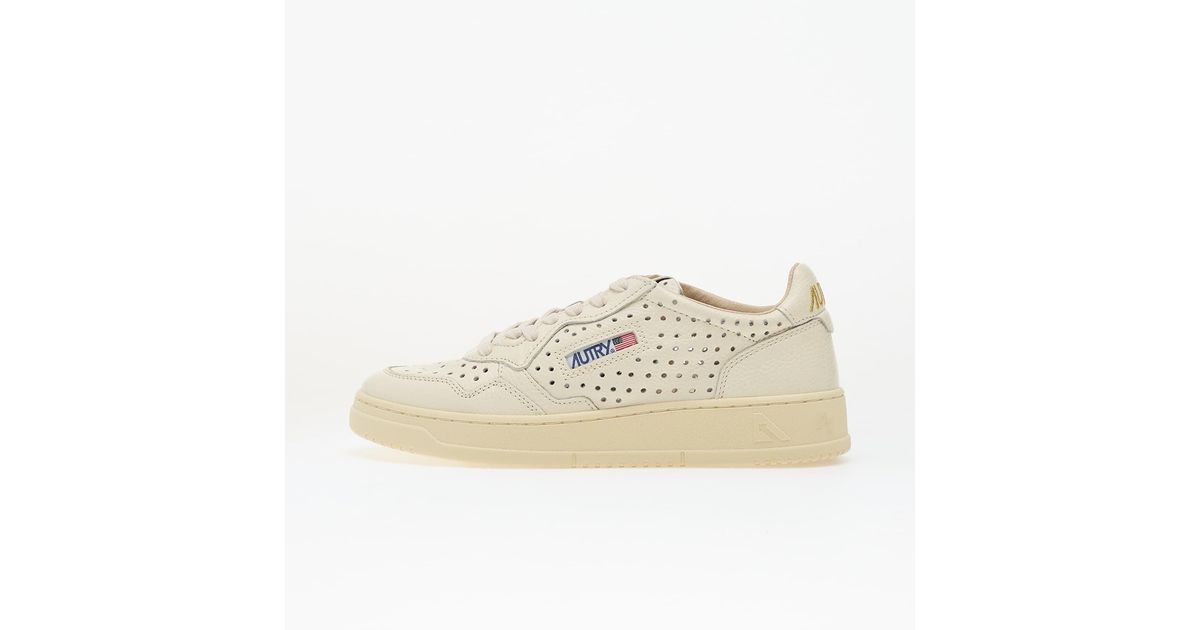 Autry Sneakers Medalist Low Wom Leat/ Hol Cream in Natural | Lyst