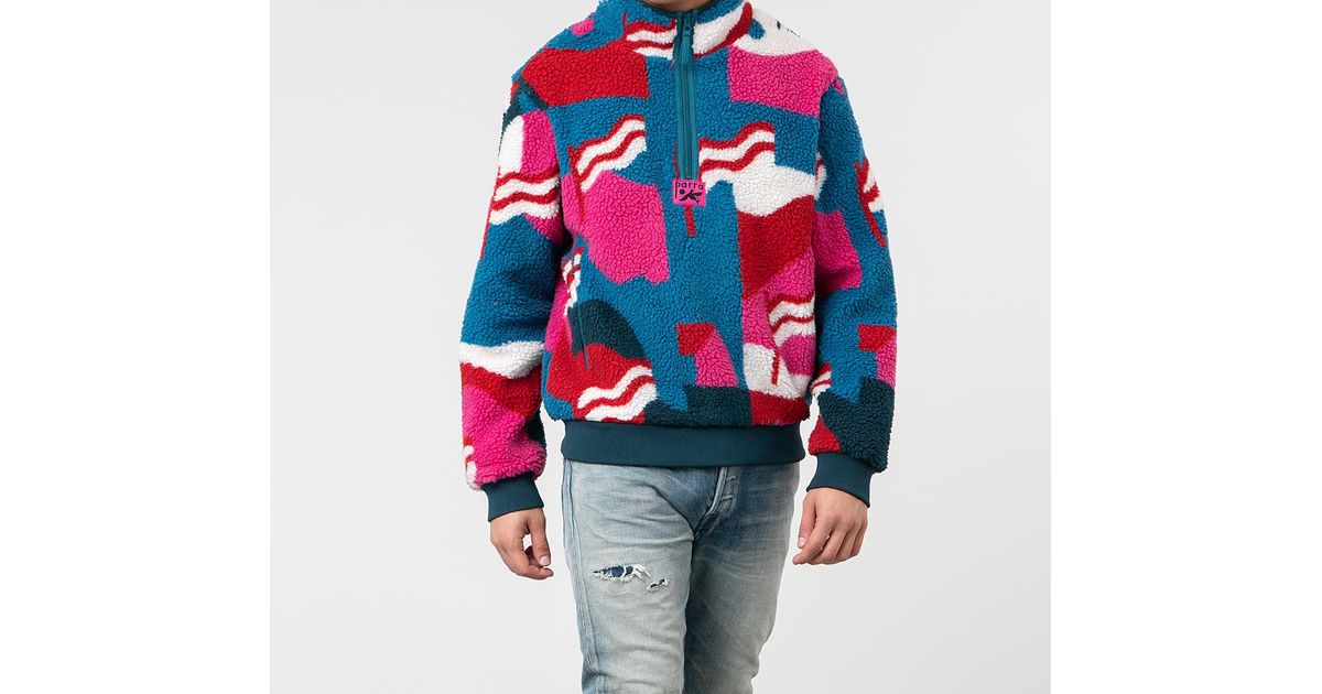 by Parra Flag Mountain Racer Sherpa Fleece Pullover Multicolor in Red for  Men | Lyst