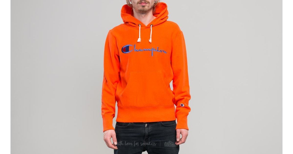 orange champion sweatshirt