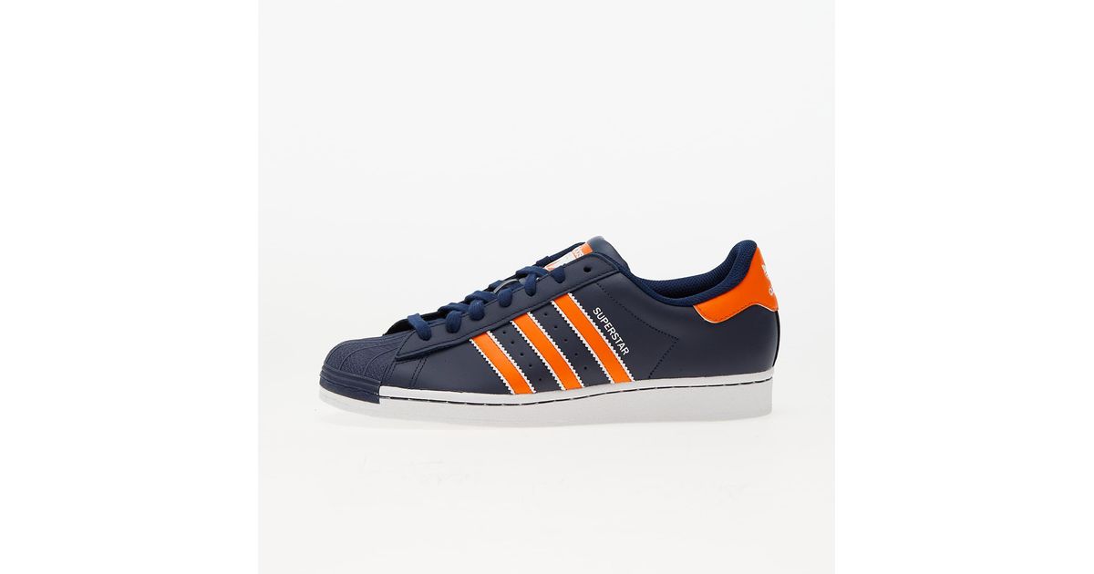 adidas Originals Adidas Superstar Night Indigo/ Orange/ Ftw White in Blue  for Men | Lyst