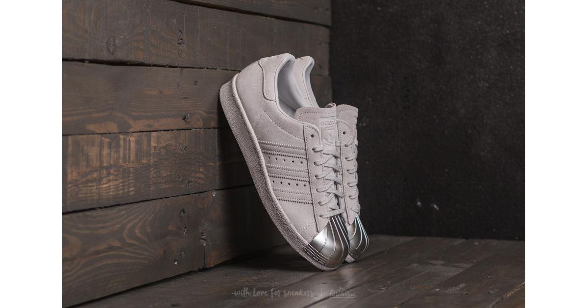 grey metal toe superstars