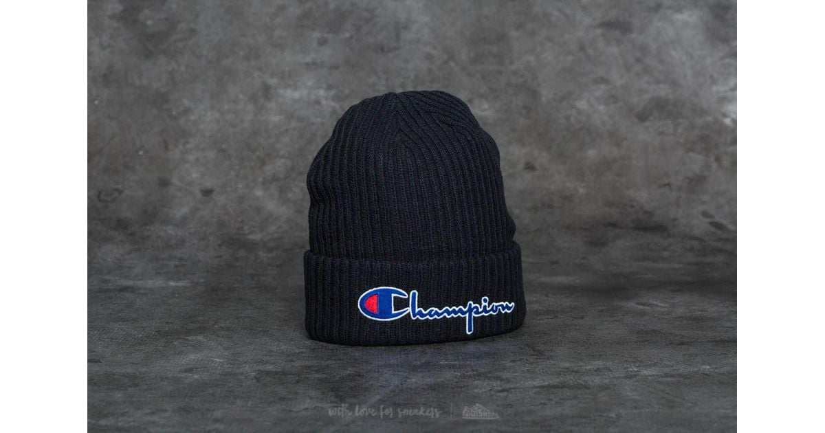 champion logo beanie