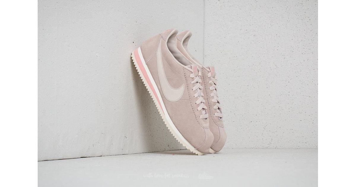 nike classic cortez trainers in sand suede