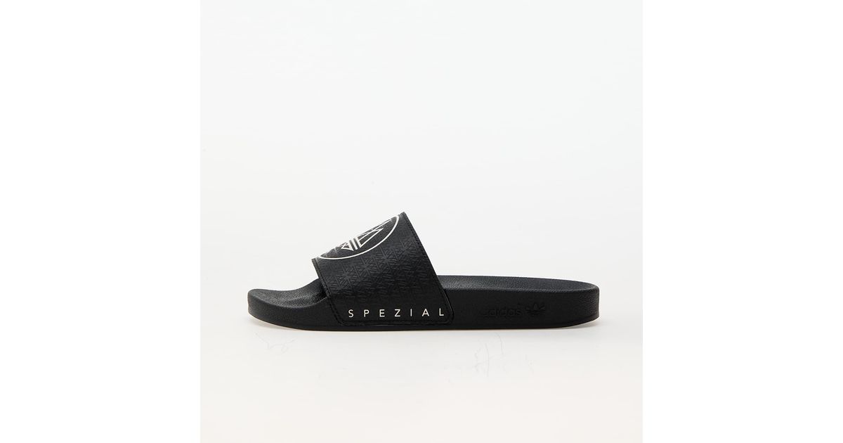 adilette black white