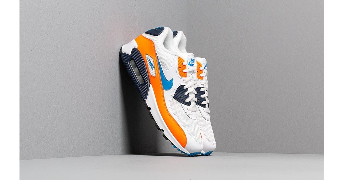 Nike Air Max 90 Essential White Photo Blue Total Orange fur Herren Lyst DE