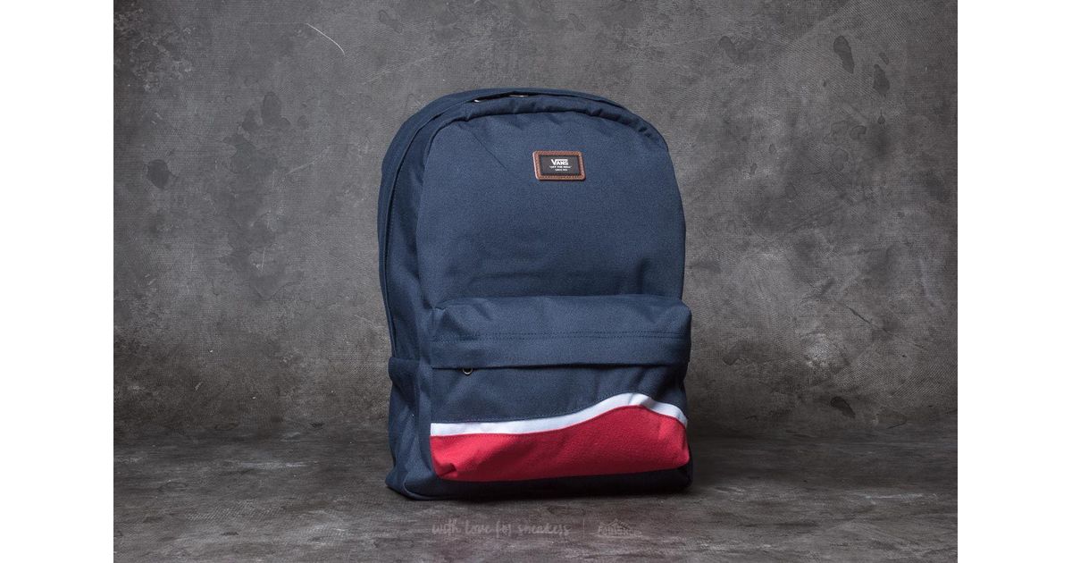 vans red white and blue backpack