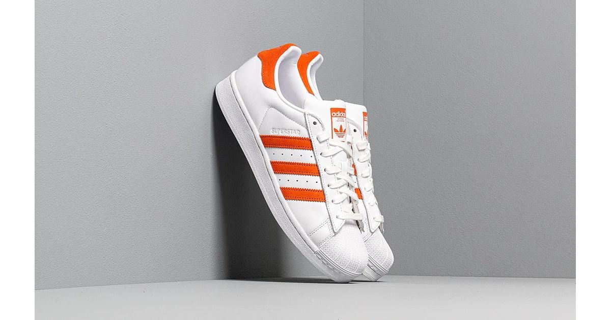 Adidas Superstar White/ Orange/ Ftw White Men | Lyst