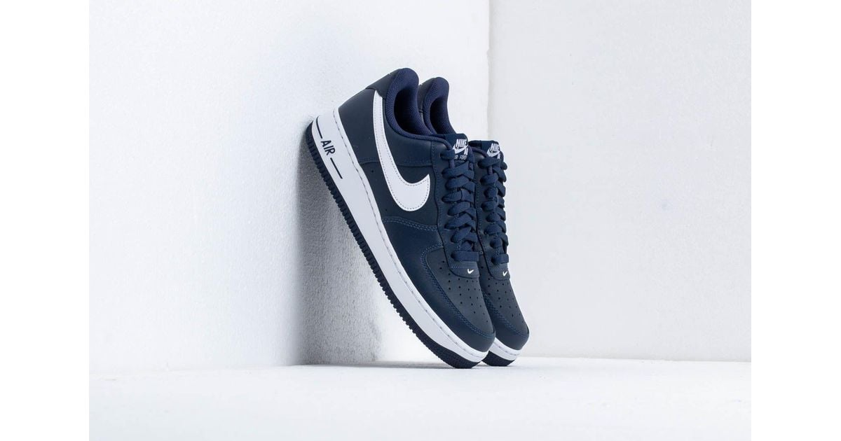 Nike Air Force 1 Midnight Navy/ White-midnight Navy in Blue for Men | Lyst