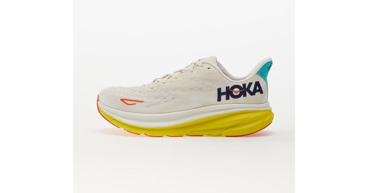 Hoka One One M Clifton 9 Eggnog/ Passion Fruit in Yellow for Men Lyst