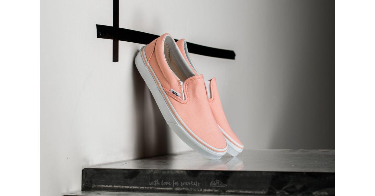 tropical peach vans slip ons