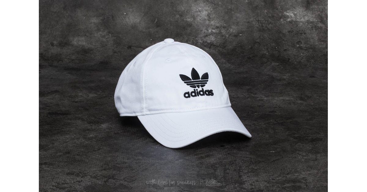 adidas trefoil cap white