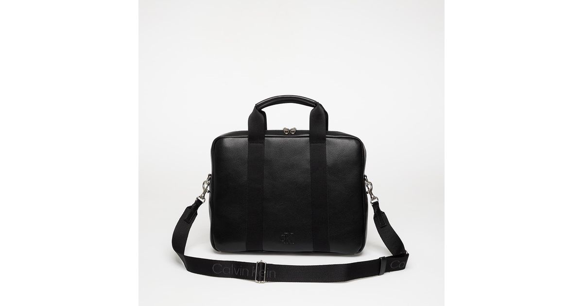 Calvin Klein Bag Webbing Strap Laptop Computer Bag in Black | Lyst