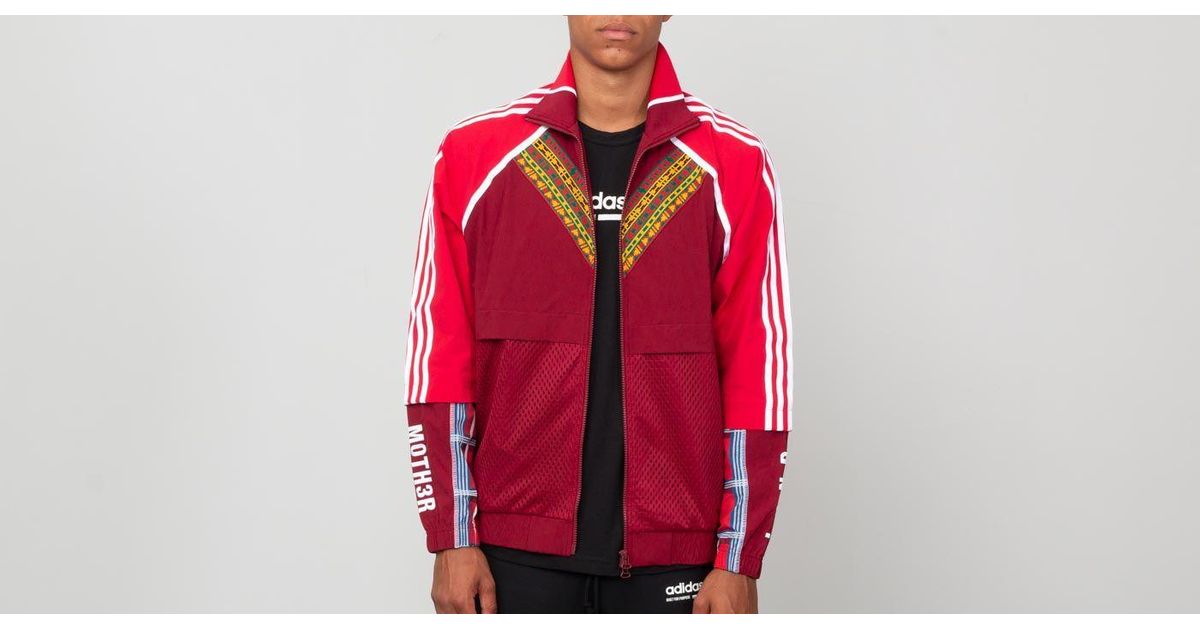 adidas burgundy track top