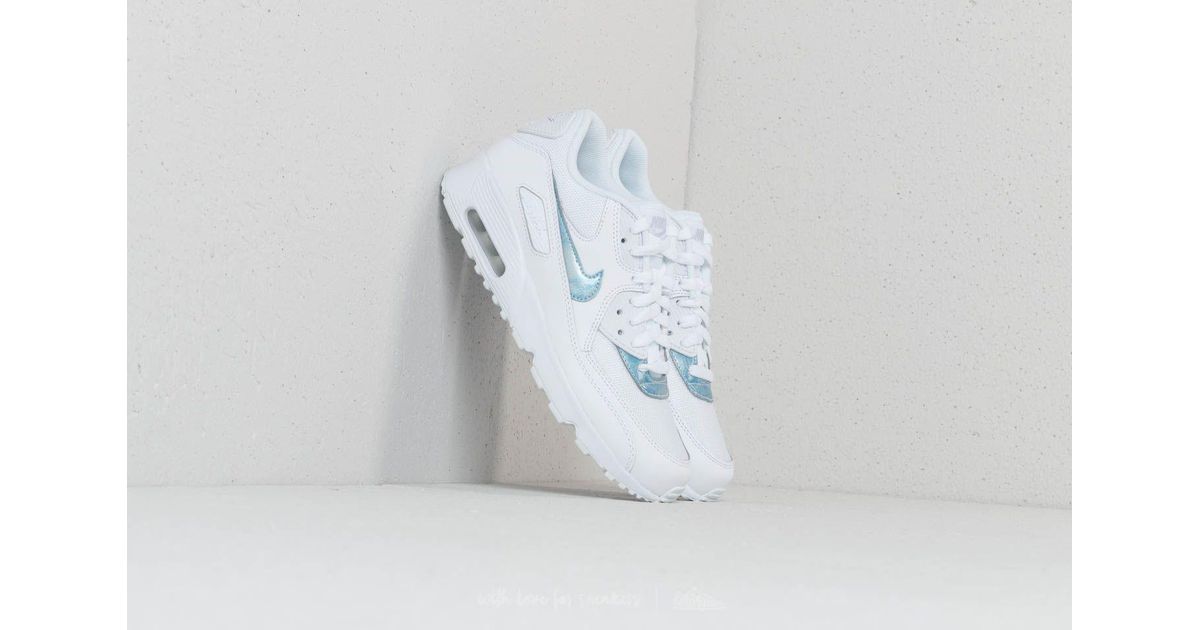 Nike Leather Air Max 90 Mesh (gs) White/ Royal Tint-white | Lyst عطر رسمي