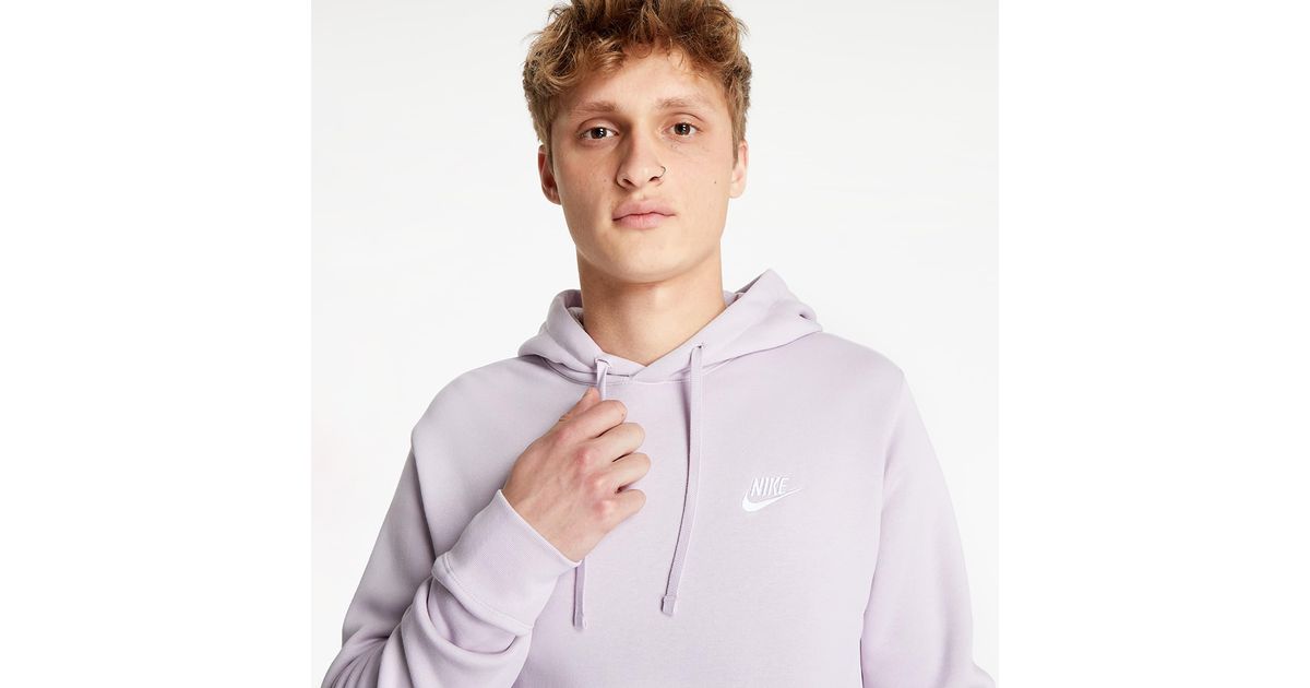 nike club fleece hoodie purple