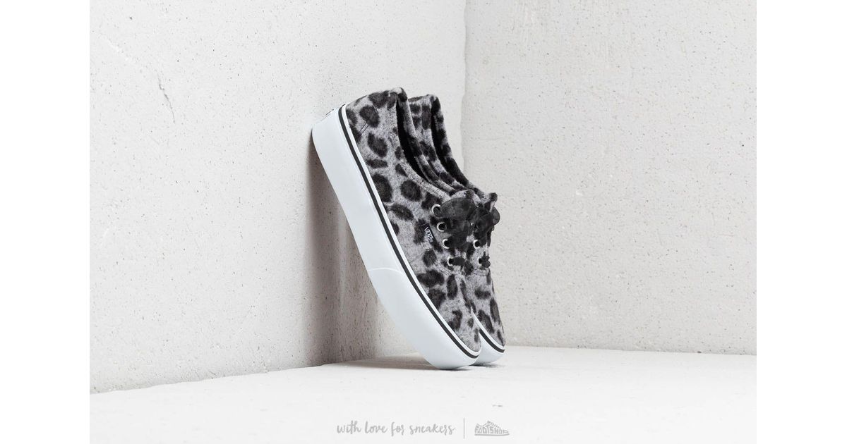 vans authentic platform black leopard